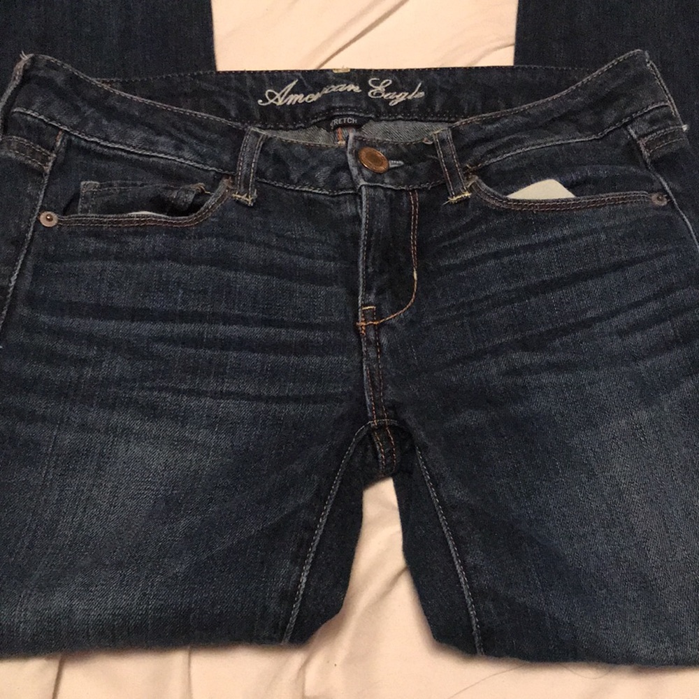 American Eagle jeans denim size 2 skinny dark blue